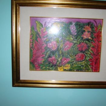 Pintura titulada "fiori tropicali mar…" por Vincent, Obra de arte original