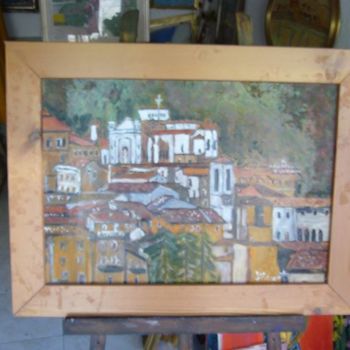 Painting titled "panorama di cascia" by Vincent, Original Artwork