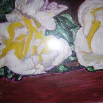 Pintura intitulada "peonie" por Vincent, Obras de arte originais