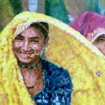 Pittura intitolato "SMILE" da Imran Zaib, Opera d'arte originale