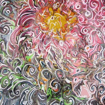 Painting titled "Letter bouquet" by Inaam Obaidi Onsi, Original Artwork, Acrylic