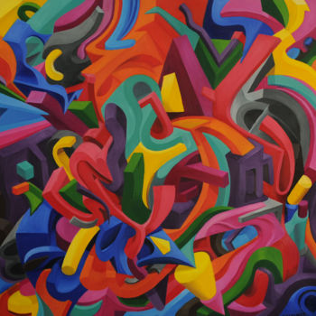 Peinture intitulée "Atmosphere Abstract" par Marcos Inácio, Œuvre d'art originale, Huile
