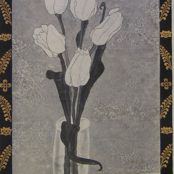 Peinture intitulée "tulips.jpg" par Inara Cedrins, Œuvre d'art originale