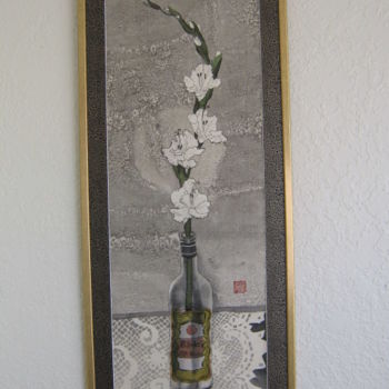 Painting titled "gladiola" by Inara Cedrins, Original Artwork, Other