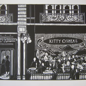 Zeichnungen mit dem Titel "Kitty O'Shea's" von Inara Cedrins, Original-Kunstwerk, Architektur
