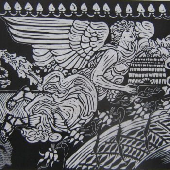 Рисунок под названием "Angel 1" - Inara Cedrins, Подлинное произведение искусства