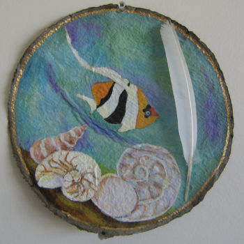 Malerei mit dem Titel "Shells" von Inara Cedrins, Original-Kunstwerk
