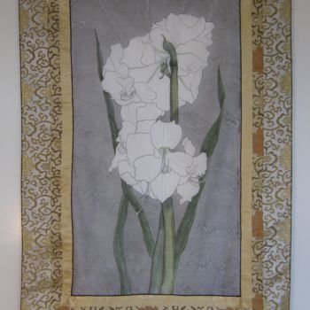 Painting titled "Amaryllis" by Inara Cedrins, Original Artwork, Other