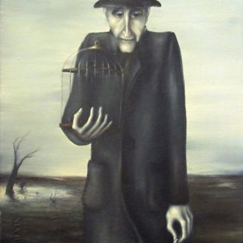 Картина под названием "Птицелов" - Алексей Ильин, Подлинное произведение искусства, Другой