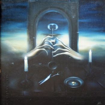 Картина под названием "Музыкальный автомат" - Алексей Ильин, Подлинное произведение искусства, Масло