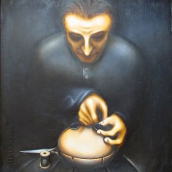 Schilderij getiteld "Кукольник" door Aleksei Ilin, Origineel Kunstwerk, Anders