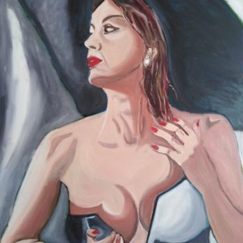 Pittura intitolato "Ritratto di donna 3" da Giovanni Incoronato, Opera d'arte originale, Olio Montato su Telaio per barella…