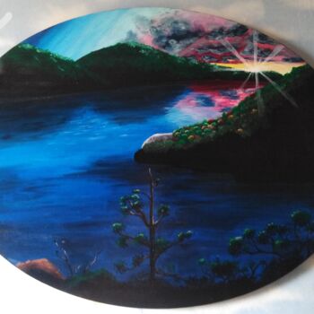 Peinture intitulée "Tadoussac–Baie-Sain…" par Indi'Go, Œuvre d'art originale, Acrylique