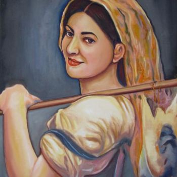 Painting titled "leady kiler" by Rajendra Abhang, Original Artwork