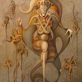 Peinture intitulée "THE MASTER OF HERBS" par Boris Indrikov, Œuvre d'art originale, Autre