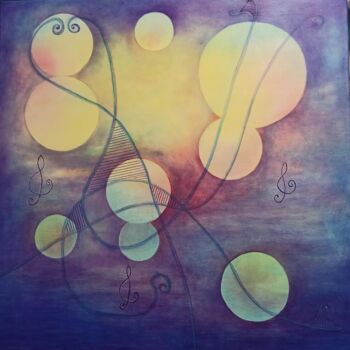 Pintura titulada "Sinfonía de color" por Inés Diez, Obra de arte original, Oleo Montado en Bastidor de camilla de madera