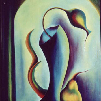 Pittura intitolato "Seducción II" da Inés Diez, Opera d'arte originale, Olio