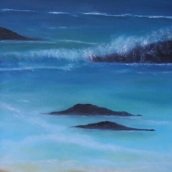 Painting titled "Há mar... (There is…" by Inês Dourado, Original Artwork, Oil