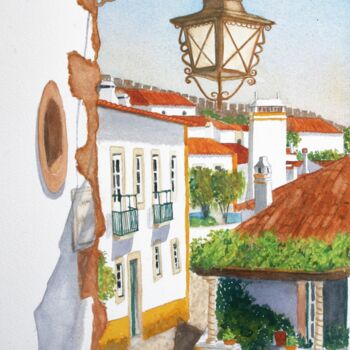 Картина под названием "Luz, Cor e História…" - Inês Dourado, Подлинное произведение искусства, Акварель