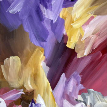 Pintura titulada "Elements of nature" por Ines Khadraoui, Obra de arte original, Acrílico Montado en Bastidor de camilla de…