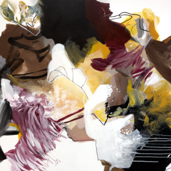 Pintura titulada "Cosmic conversation" por Ines Khadraoui, Obra de arte original, Acrílico Montado en Bastidor de camilla de…