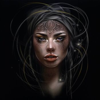 Digital Arts με τίτλο "Портрет женщины в п…" από Inesa Zykova, Αυθεντικά έργα τέχνης, Εικόνα που δημιουργήθηκε με AI