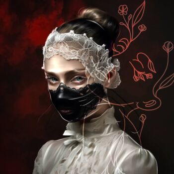 Digital Arts titled "Молчание" by Inesa Zykova, Original Artwork, AI generated image