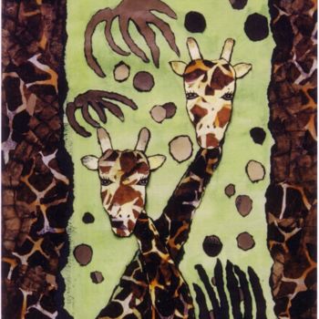 Dessin intitulée "Girafes" par Inès Dauxerre, Œuvre d'art originale