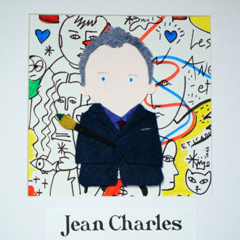 Artcraft titled "Jean-Charles" by Inès Dauxerre, Original Artwork