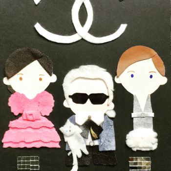 Artisanat intitulée "mini Karl 2017" par Inès Dauxerre, Œuvre d'art originale