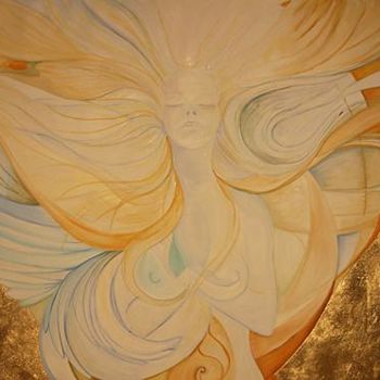 Ζωγραφική με τίτλο "The Angel of Light" από Inés Honfi, Αυθεντικά έργα τέχνης