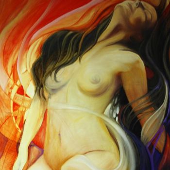 Painting titled "The Ecstasy of Love" by Inés Honfi, Original Artwork