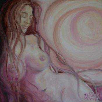 Painting titled "Waiting for Love" by Inés Honfi, Original Artwork
