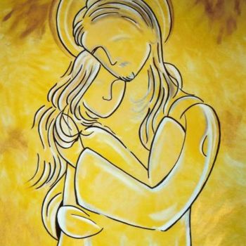 Pintura intitulada "Abraço" por Inês Marzano, Obras de arte originais