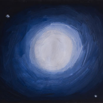 Malerei mit dem Titel "Lune" von Agnès, Original-Kunstwerk, Acryl