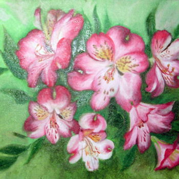 Painting titled "Spring mood" by Iness Osychna, Original Artwork, Oil