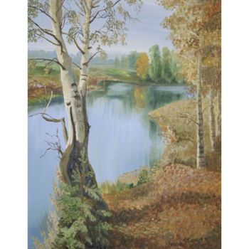Картина под названием "Осень" - Инесса Князева, Подлинное произведение искусства, Масло