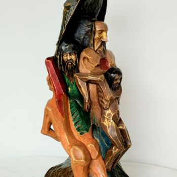 Escultura titulada "Reciclaje de ídolos" por Infa Inot, Obra de arte original, Madera