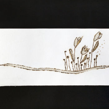 Κολάζ με τίτλο "Tableau papier brûl…" από Stéphanie Salinères, Αυθεντικά έργα τέχνης, Χαρτί