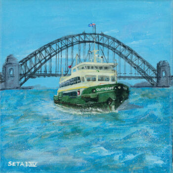 Painting titled "Sydney ferry" by Infinity, Original Artwork, Acrylic