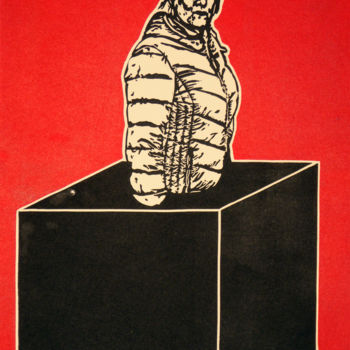 印花与版画 标题为“immobility” 由Luc Van Loock, 原创艺术品, Linocuts