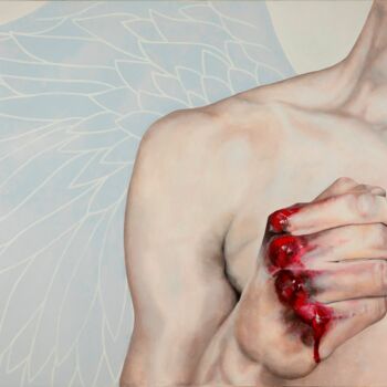 Peinture intitulée "Angel" par Christina Michalopoulou, Œuvre d'art originale, Acrylique