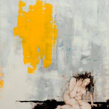 Peinture intitulée "Yellow" par Christina Michalopoulou, Œuvre d'art originale, Acrylique