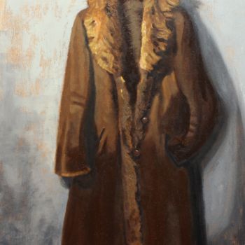 Painting titled "Sheepskin Coat" by Rowenna Morag, Original Artwork, Oil