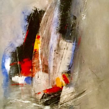 Pintura titulada "Abstrait 40 *Skippe…" por Maurice Louis, Obra de arte original, Acrílico