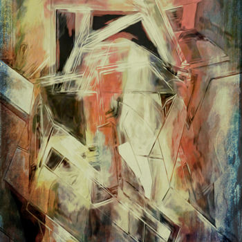 Digitale Kunst mit dem Titel "Temple" von Neil Hemsley, Original-Kunstwerk, Digitale Malerei