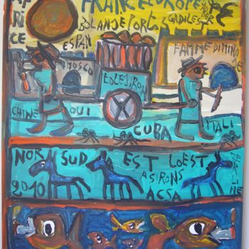 Pintura titulada "Franceurope Cuba" por Pedro Olivo, Obra de arte original, Oleo