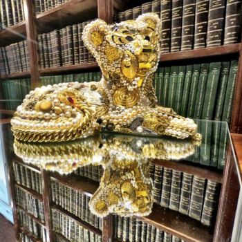 Sculpture titled "Little Tiger" by Joseph Pace (Filtranisme), Original Artwork, Metals