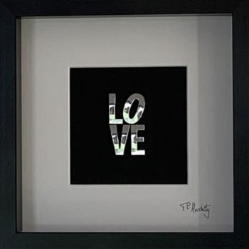 Коллажи под названием "Love" - Tp Hardisty, Подлинное произведение искусства, Коллажи Установлен на картон