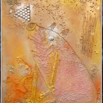 Κολάζ με τίτλο "GOLA" από Beatrice Roman, Αυθεντικά έργα τέχνης, Κολάζ